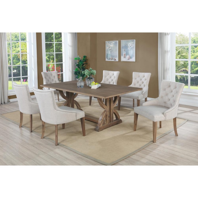 Zoey Beige Tufted Dining Chairs (Set Of 2)