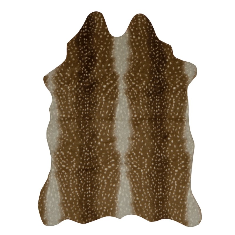 Faux Hide Antelope Beige White Rug