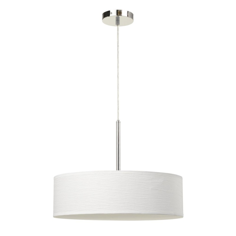 LED 18W Dimmable Pendant With Diffuser And Hardback Fabric Shade