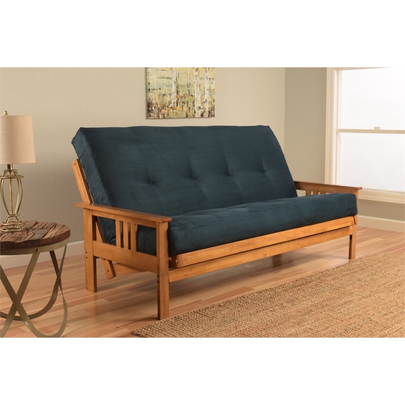 Monterey Frame-Butternut Finish-Suede Navy Mattress