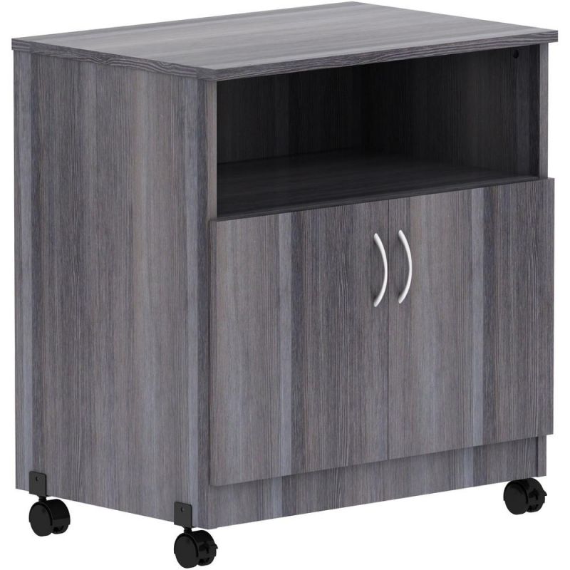 Lorell Deluxe Mobile Machine Stand - 30.5" Height X 28" Width X 19.8" Depth - Countertop - Weathered Charcoal