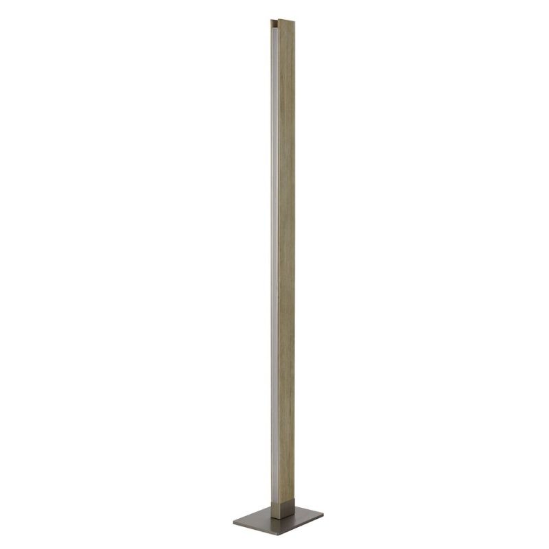 Colmar Integrated Led Rubber Wood Floor Lamp With Dimmer Control