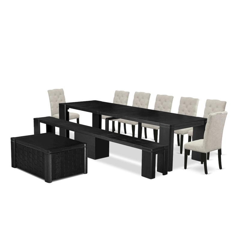 10-Piece Kitchen Table Set A Rectangular Dining Table