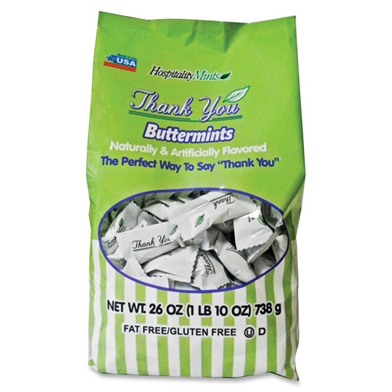 Hospitality Mints Thank You Buttermints - Individually Wrapped - 1 Lb - 1 / Bag