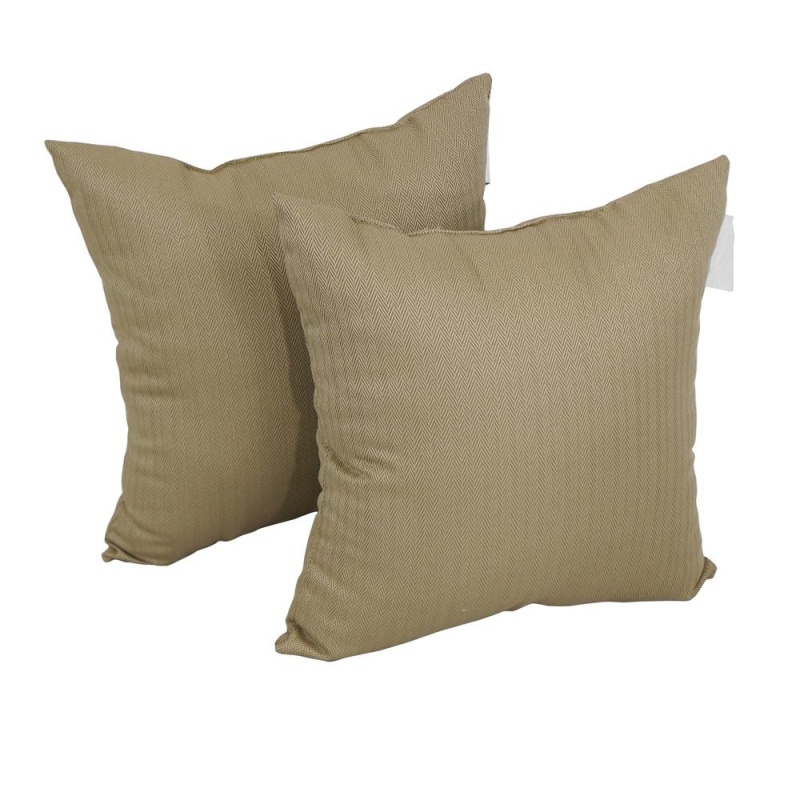 17-Inch Square Premium Polyester Outdoor Throw Pillows (Set of 2)