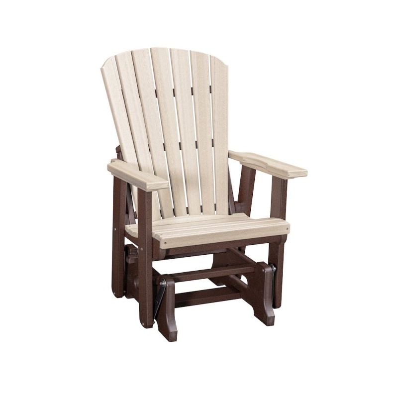 Fan Back Glider in Birchwood with Tudor Brown Base
