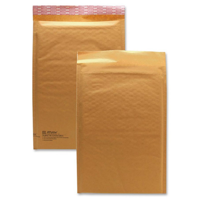 Sealed Air Jiffylite Cellular Cushioned Mailers - Bubble - #3 - 8 1/2" Width X 14 1/2" Length - Peel & Seal - Kraft - 25 / Carton - Kraft