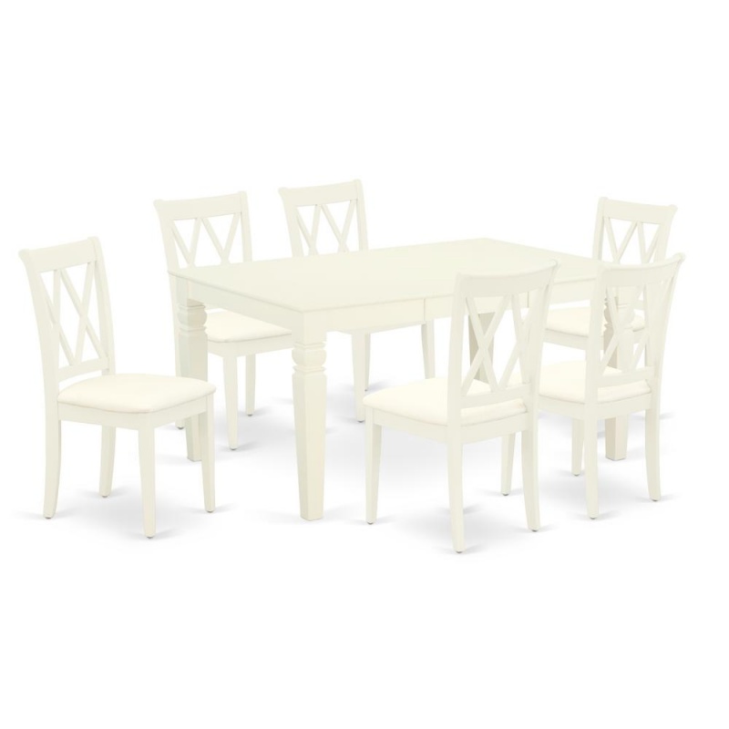 Dining Room Set Linen White, Wecl7-Whi-c