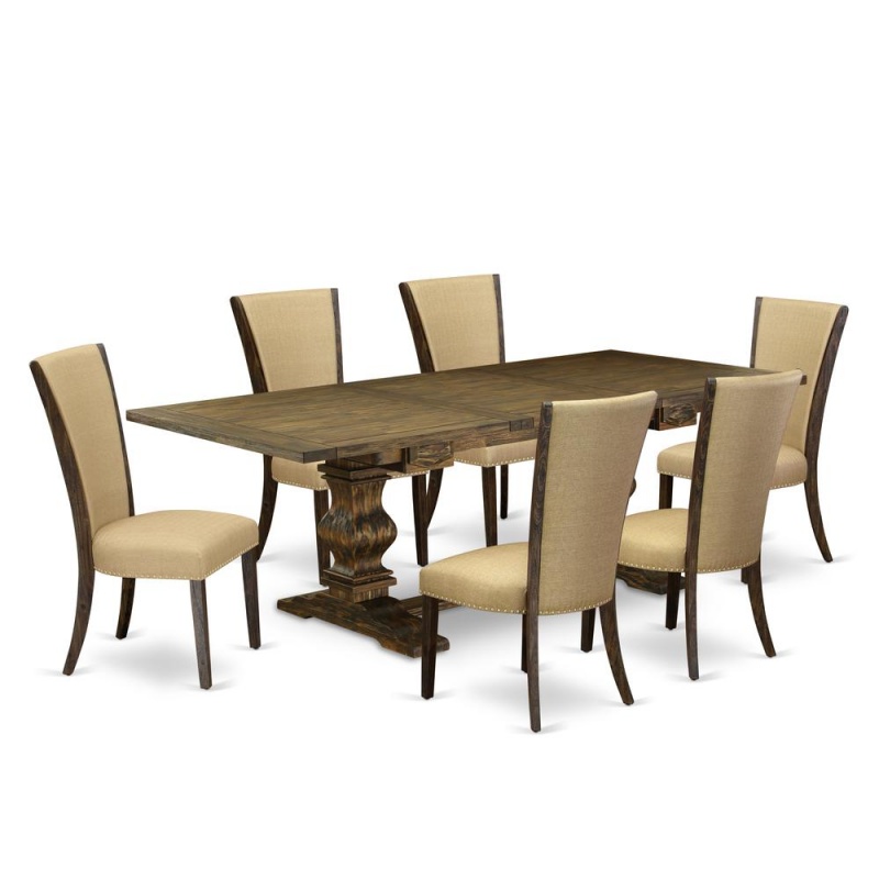 East West Furniture 7Pc Dining Room Table Set