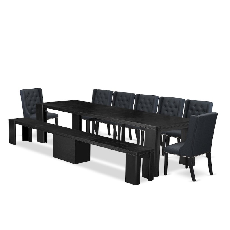 9-Piece Dining Room Table Set A Rectangular Dining Table