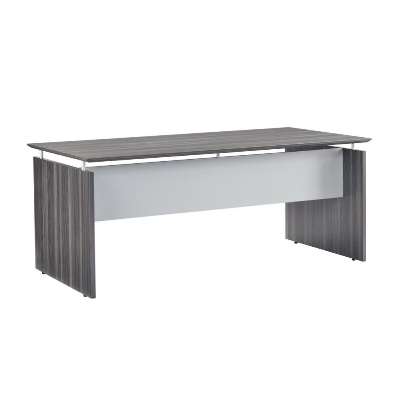 63" Rectangle Straight Desk, Gray Steel