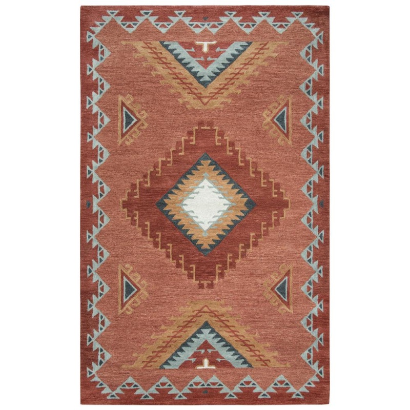 Hand Tufted Loop Pile Wool Rug, 8' X 11'
