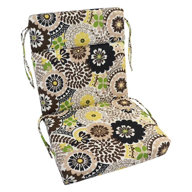 20-Inch by 42-Inch Polyester Outdoor Tufted Chair Cushion