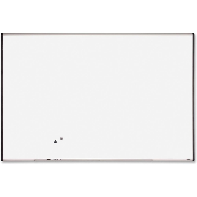Lorell Signature Series Magnetic Dry-Erase Boards - 72" (6 Ft) Width X 48" (4 Ft) Height - Coated Steel Surface - Silver, Ebony Frame - 1 Each