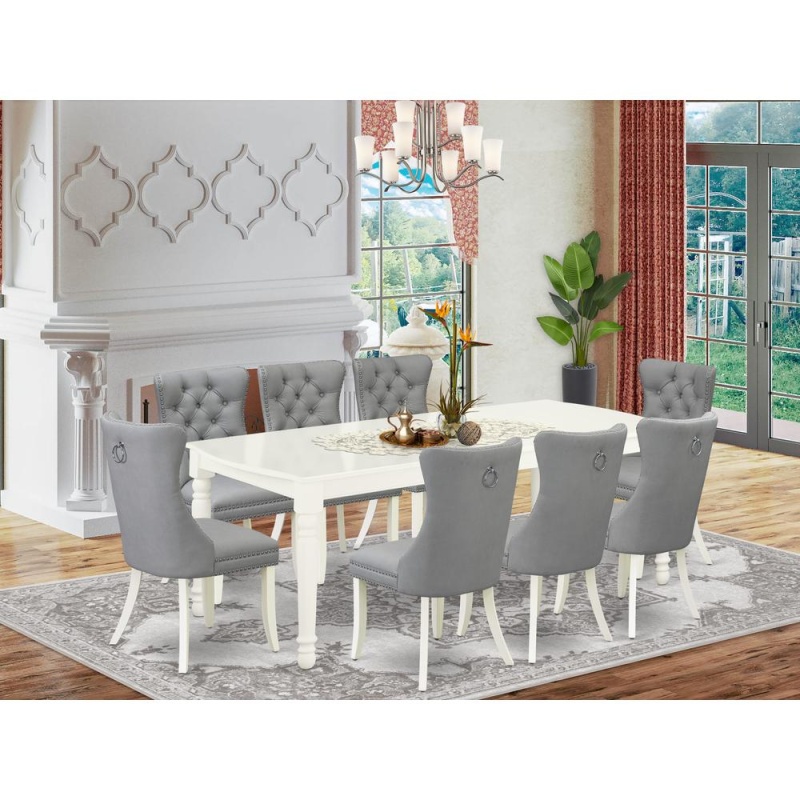 9 Piece Modern Dining Table Set