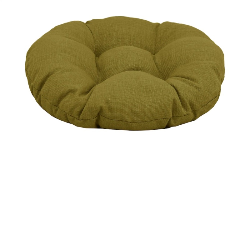 18-Inch Round Tufted Footstool Cushion