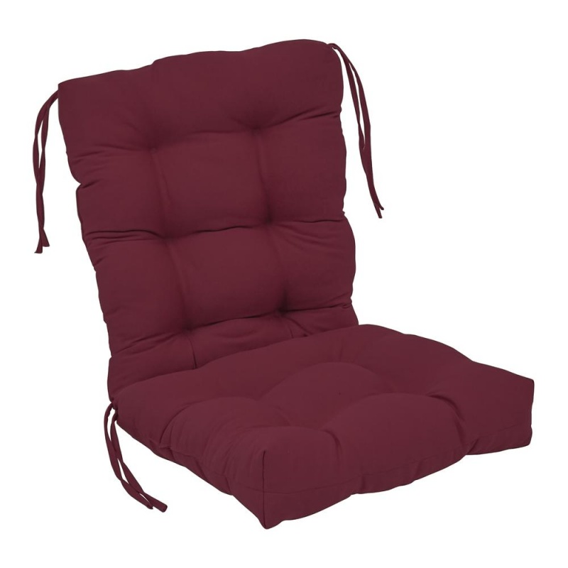 18-Inch By 38-Inch Solid Twill Tufted Chair Cushion