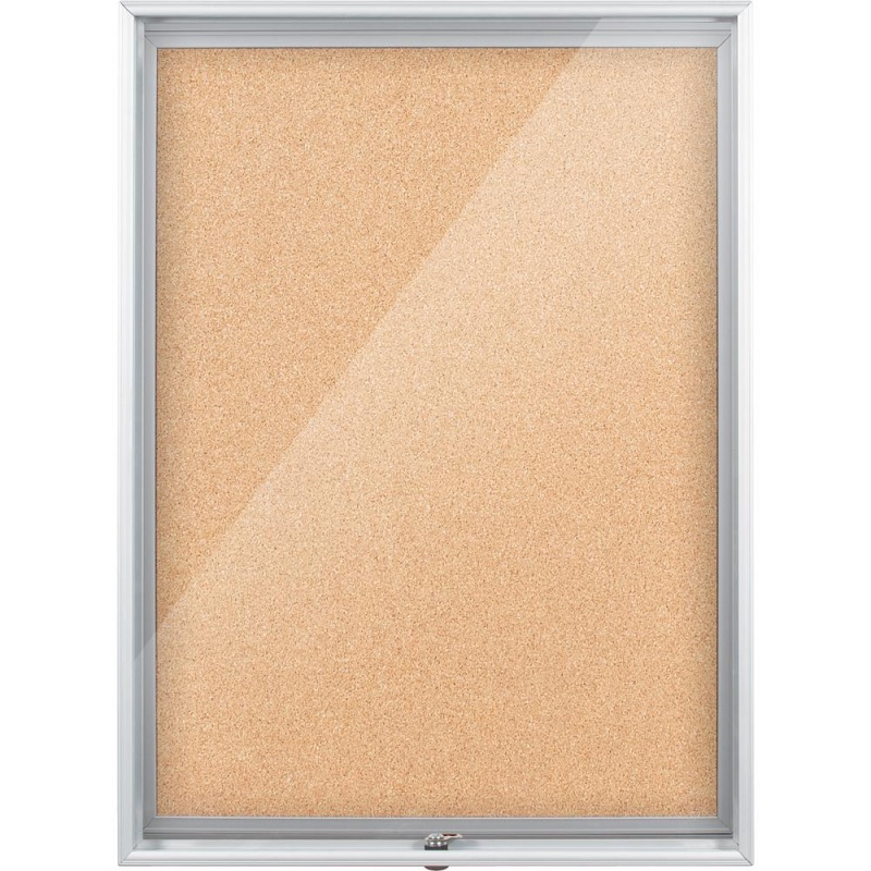 Enclosed Bulletin Board - 1.5X2 - Natural Cork