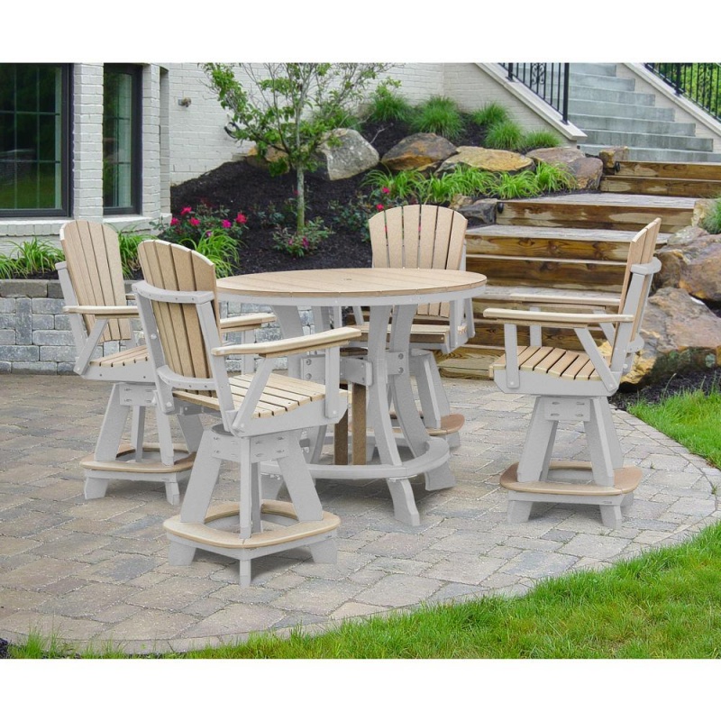 Five Piece Round Counter Height Dining Set