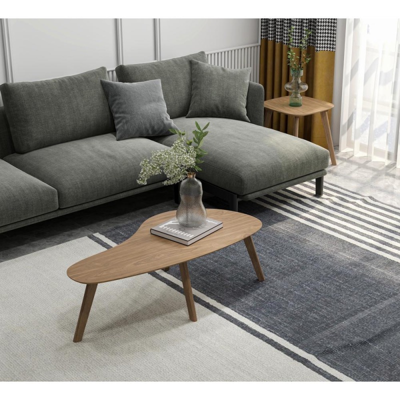Wallace & Bay Pineda End Table, Walnut Brown