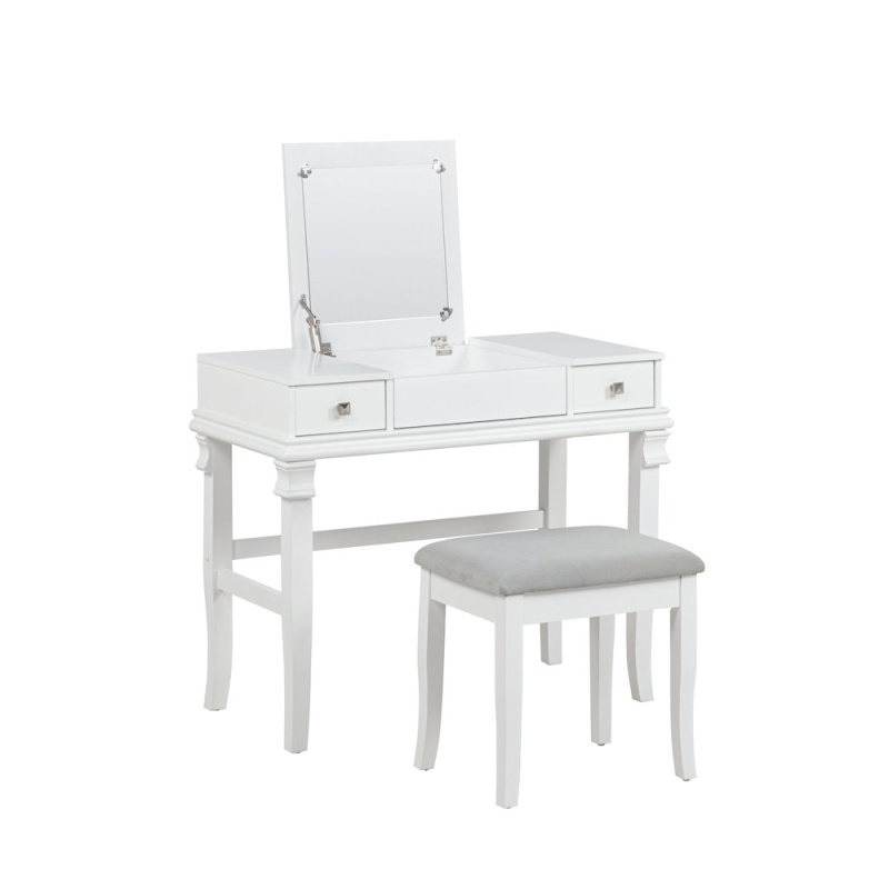 Angela White Vanity Set