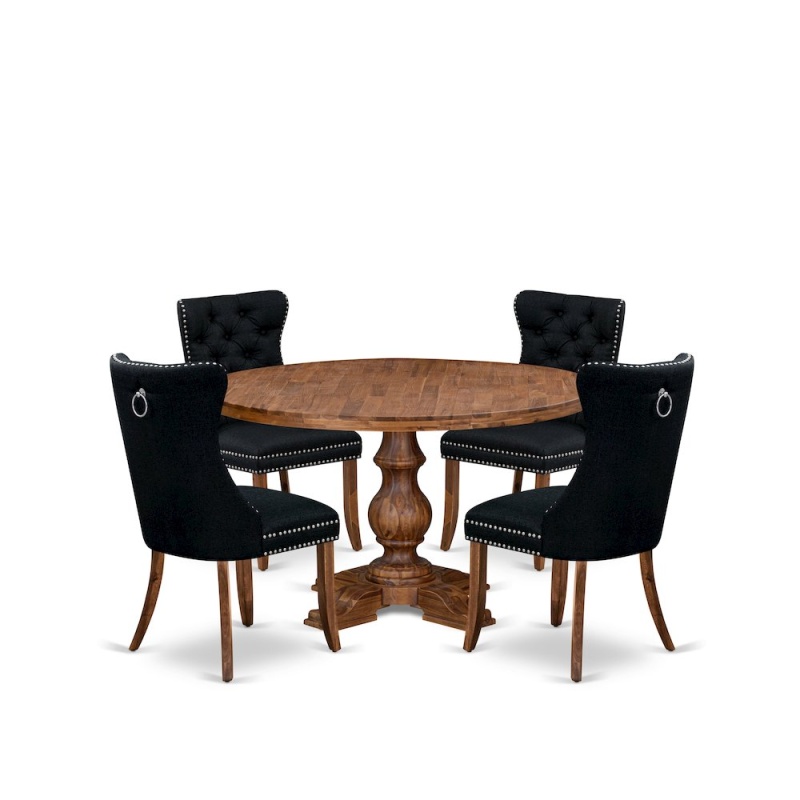 5-Piece Dining Set In Black Color