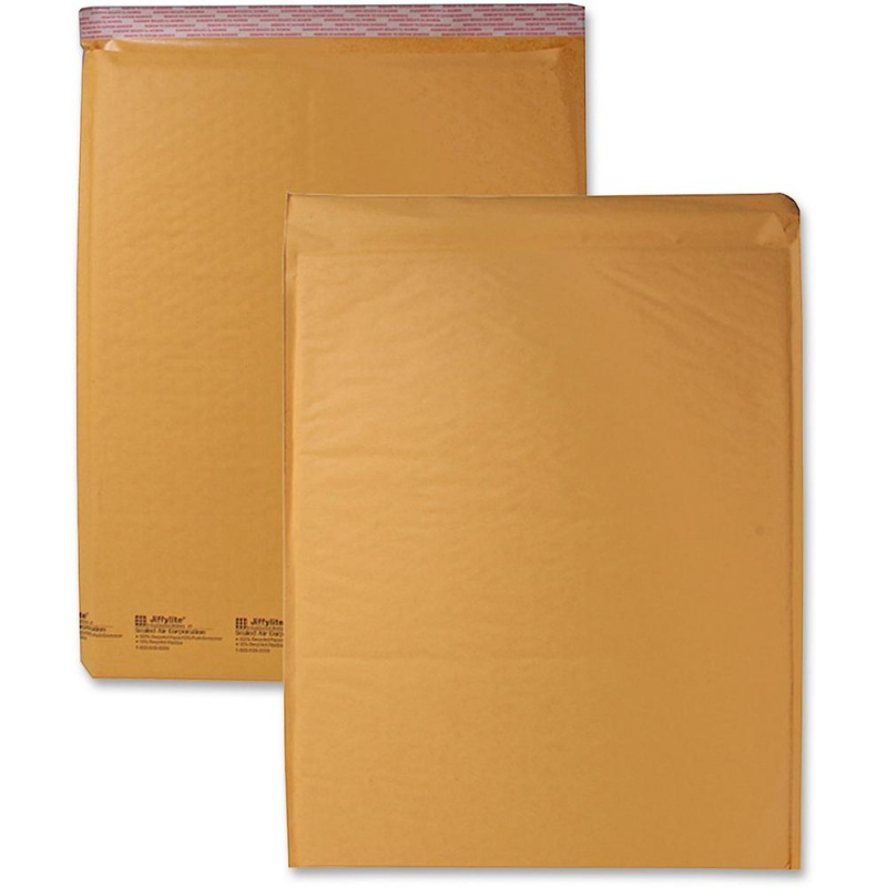Sealed Air Jiffylite Cellular Cushioned Mailers - Bubble - #7 - 14 1/4" Width X 20" Length - Peel & Seal - Kraft - 25 / Carton - Kraft