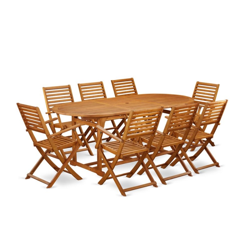 Wooden Patio Set Natural Oil