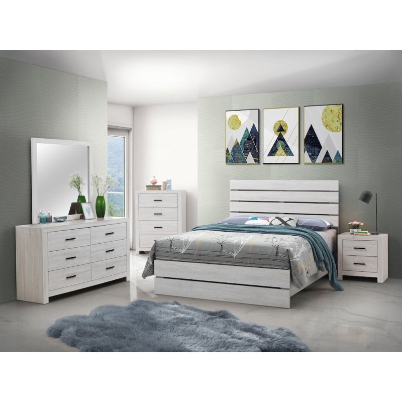 Brantford 5-Piece Queen Bedroom Set Coastal White