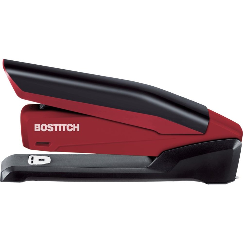 Bostitch Inpower Spring-Powered Antimicrobial Desktop Stapler - 20 Sheets Capacity - 210 Staple Capacity - Full Strip - 1 Each - Red