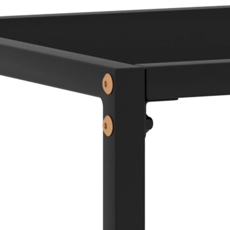 Vidaxl Console Table Black 39.4"X13.8"X29.5" Tempered Glass 2812