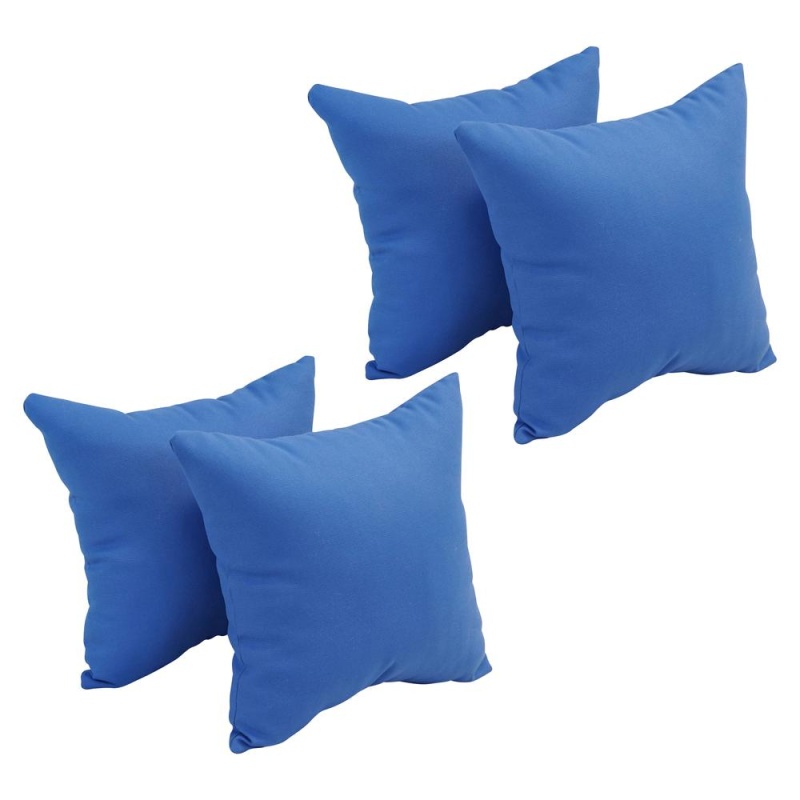 17-Inch Square Polyester Outdoor Throw Pillows (Set of 4)