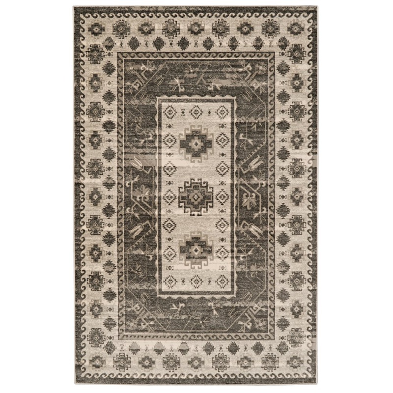 Vintage Buharra Grey & Charcoal 9X12, Rug