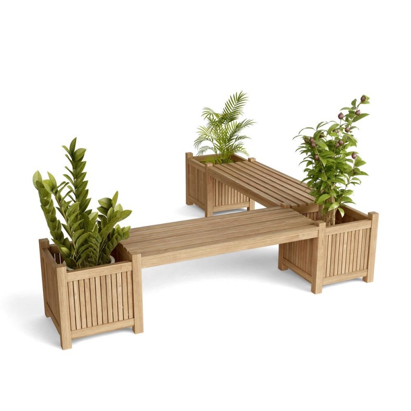 Planter Bench (2 Bench + 3 Planter Box)