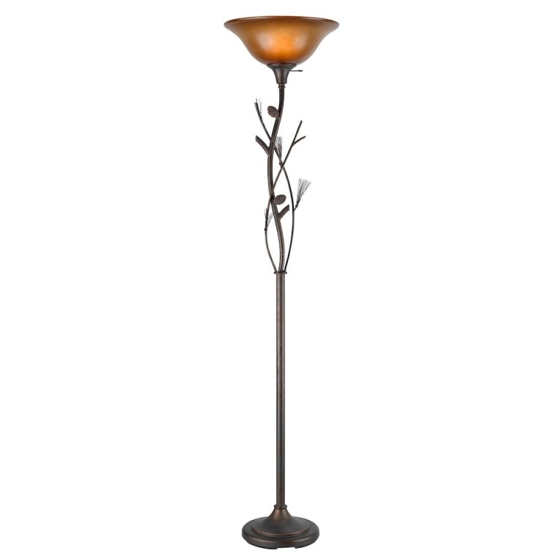 150W 3 Way Pinecone Torch with Glass Shade