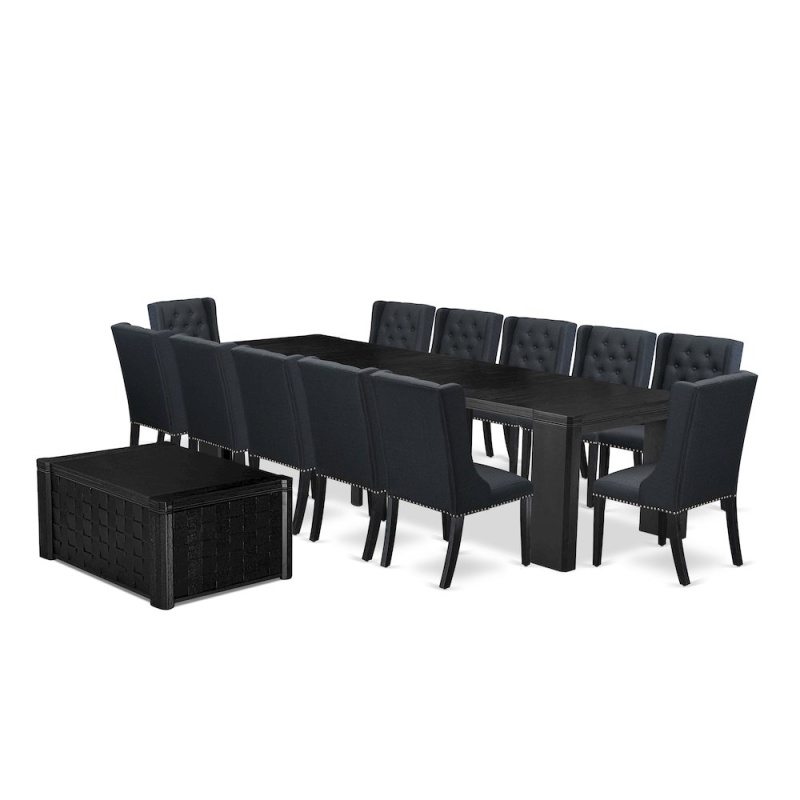 14-Piece Dining Room Table Set With Rectangular Dining Table and Coffee Table