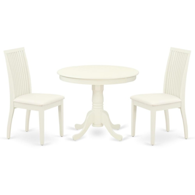 Dining Room Set Linen White, Anip3-Lwh-c