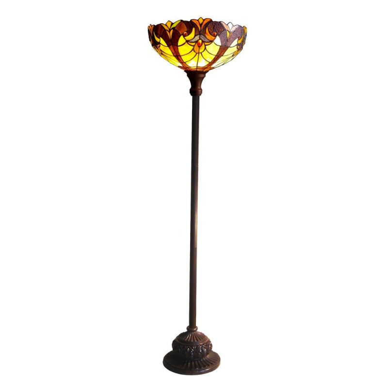Liaison Tiffany-Style Victorian Torchiere Floor Lamp