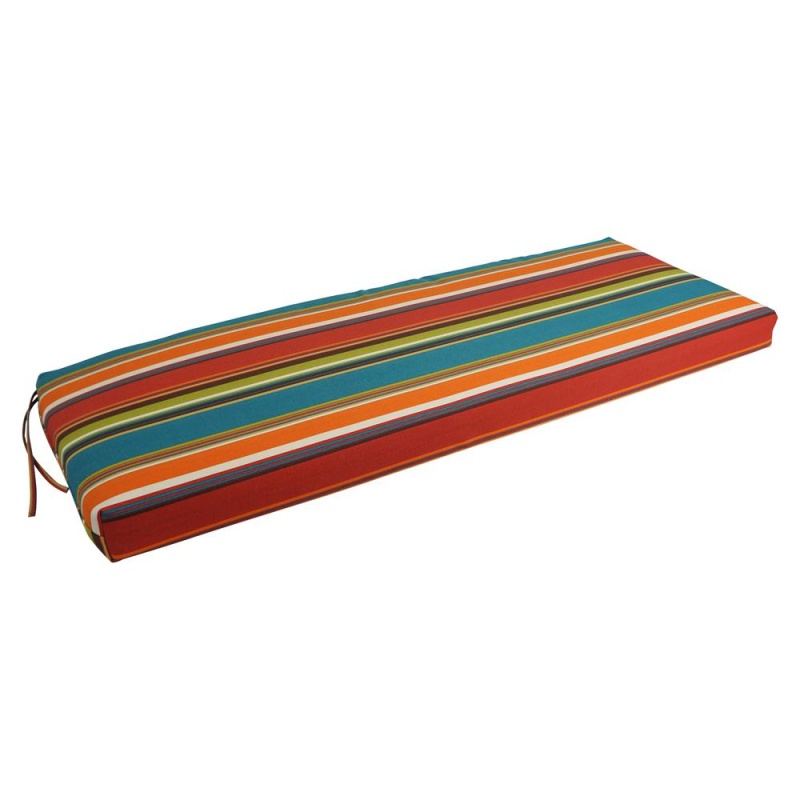 51-Inch By 19-Inch Patterned Outdoor Spun Polyester Loveseat Cushion