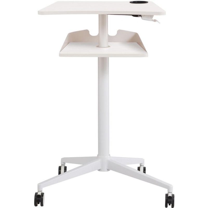 Safco Active Collection Vum Mobile Workstation - 25.3" X 19.8" X 47.8" - 2 Shelve(S) - Finish: White