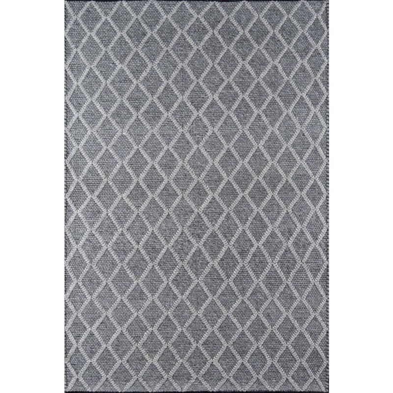 Contemporary Rectangle Area Rug, Charcoal, 3' X 5'