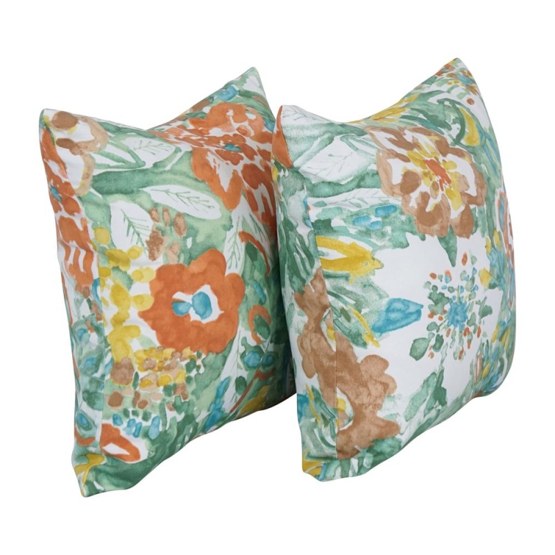 17-Inch Square Polyester Outdoor Throw Pillows (Set of 2)