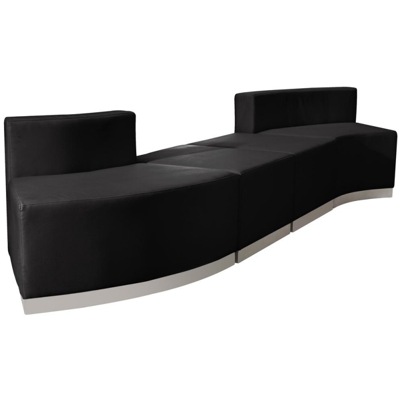 Alon Black Leathersoft Reception Configuration, 4 Pieces