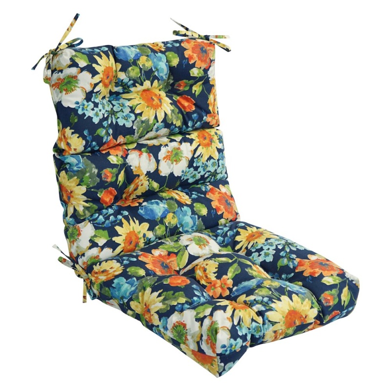 22-Inch By 45-Inch Outdoor Tufted Chair Cushion