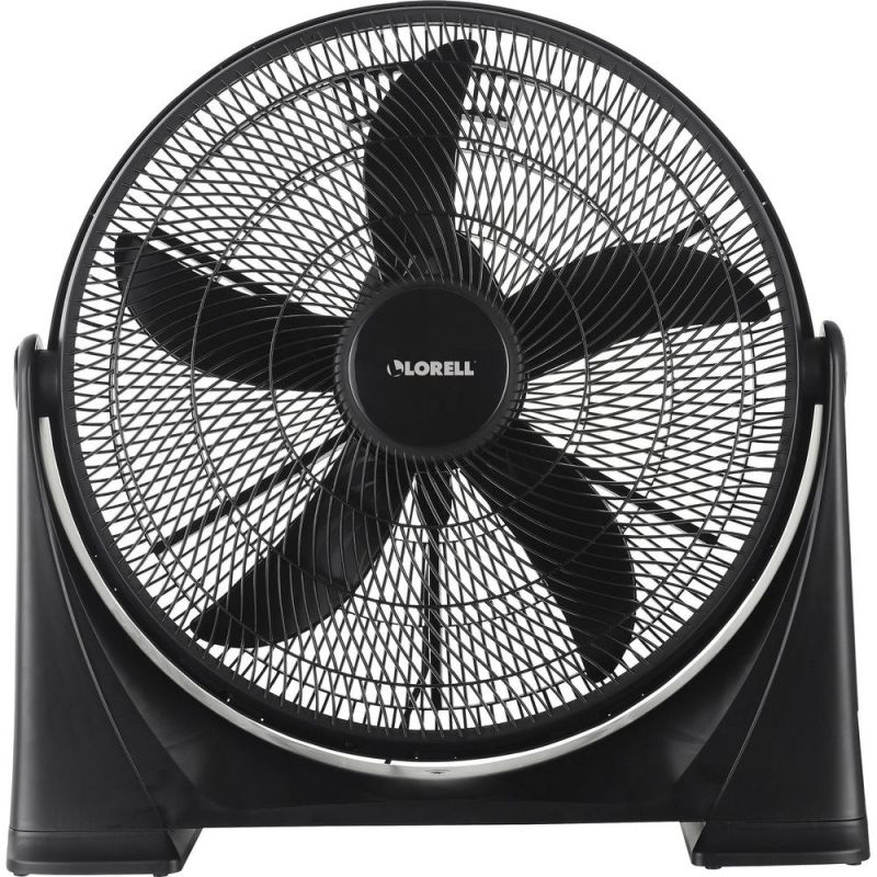 Lorell 3-Speed Box Fan - 20" Diameter - 3 Speed - Tilt Adjustment, Lightweight - 24.2" Height X 24.2" Width X 7.2" Depth - Plastic - Black