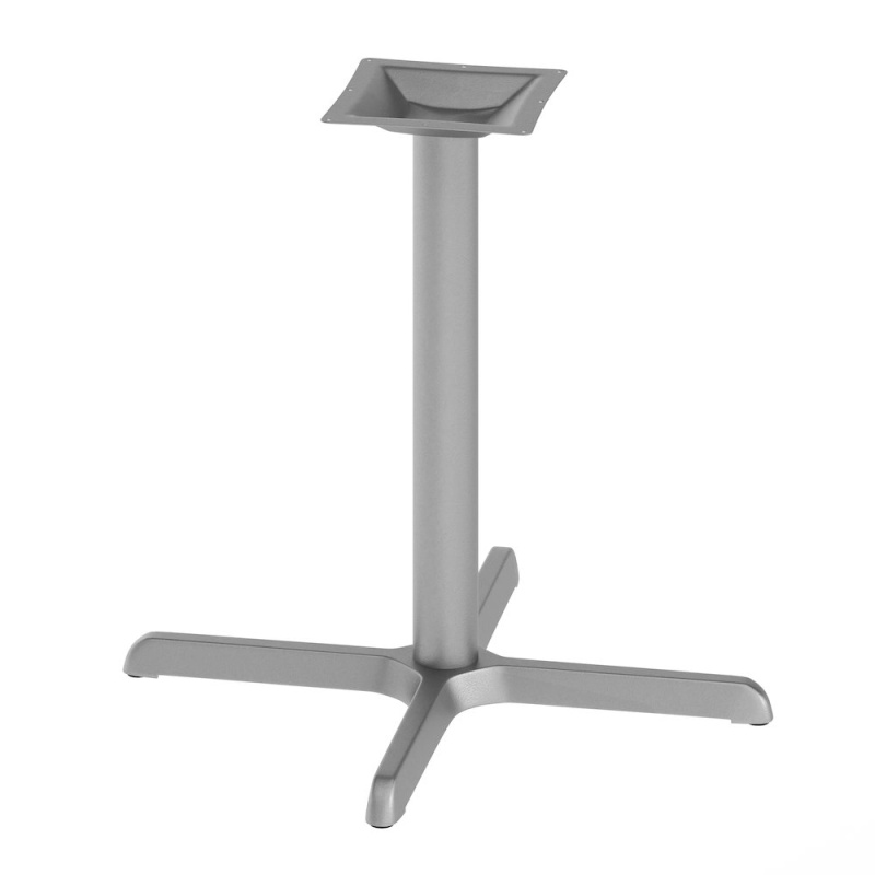 30" x 30" Restaurant Table X-Base, Silver