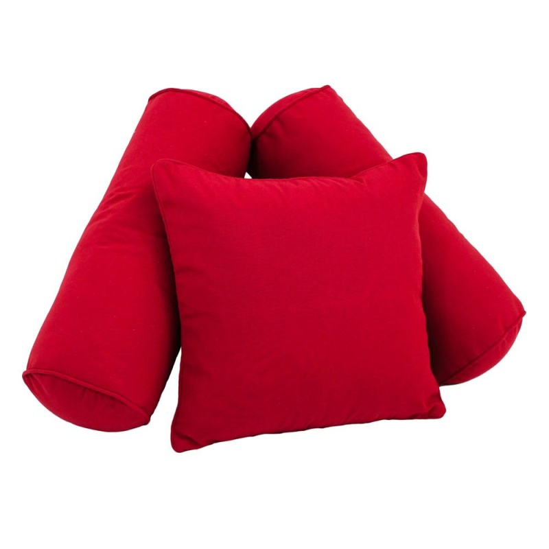 Double-Corded Solid Twill Throw Pillows With Inserts