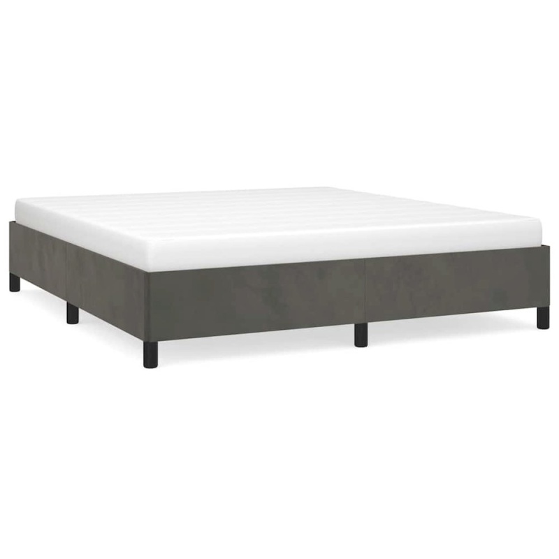Dark Grey Velvet Bed Frame
