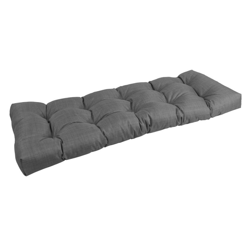51-Inch By 19-Inch Tufted Solid Outdoor Spun Polyester Loveseat Cushion