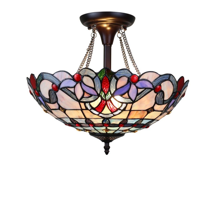 Chloe Lighting Grenville 2-Light Semi-Flush Ceiling Fixture